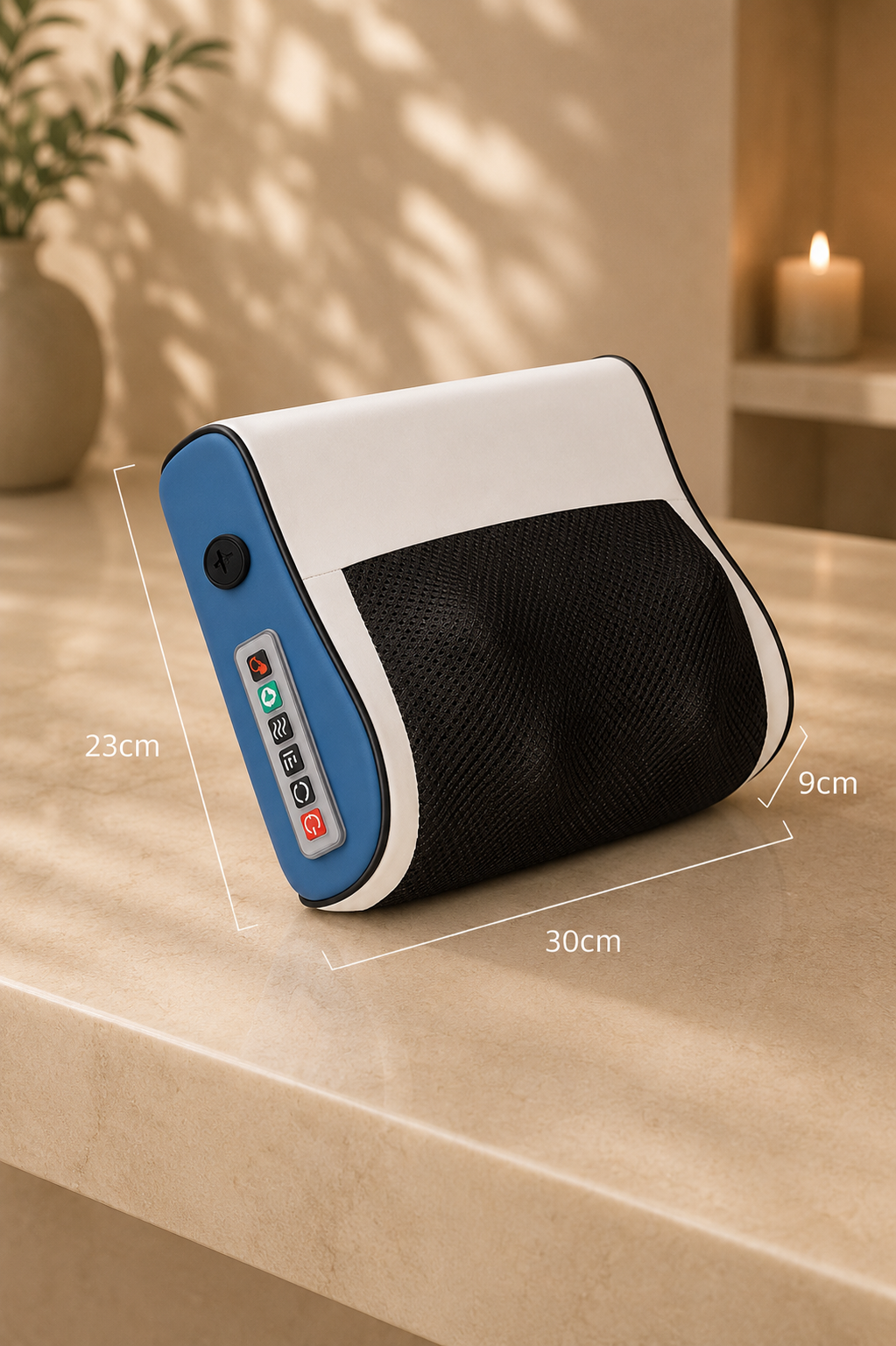 Almohada Masajeadora Eléctrica con Calor — Alivio Inmediato
